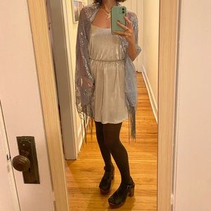 Forever 21 iridescent silver/gold mini dress